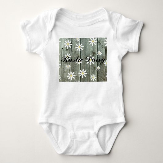 Rustikales Daisy Barboard Baby Strampler (Vorderseite)