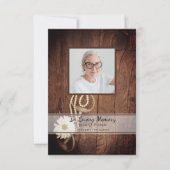 Rustikales Daisy Horse Bit Beileid Dankeskarte (Vorderseite)