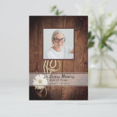 Rustikales Daisy Horse Bit Beileid Dankeskarte (Stehend Vorderseite)