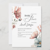 Rustikales Daisy Wildblume Brautparty Einladung (Vorderseite)