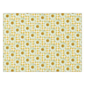 Rustikales Daisy Yellow Floral Gingham Muster Tischdecke (Vorderseite (Horizontal))