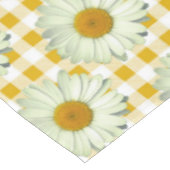 Rustikales Daisy Yellow Floral Gingham Muster Tischdecke (Schrägansicht)