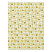 Rustikales Daisy Yellow Floral Gingham Muster Tischdecke (Vorderseite)
