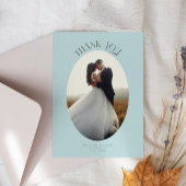 Rustikales Dankeschön an das türkisfarbene Hochzei Dankeskarte