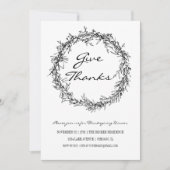 Rustikales Dankeschön Erntedank Dinner Einladung (Vorderseite)