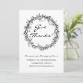 Rustikales Dankeschön Erntedank Dinner Einladung (Stehend Vorderseite)