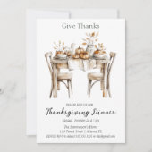 Rustikales Dankgottessen Einladung (Vorderseite)