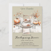 Rustikales Dankgottessen Einladung (Vorderseite)