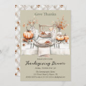 Rustikales Dankgottessen Einladung (Vorne/Hinten)