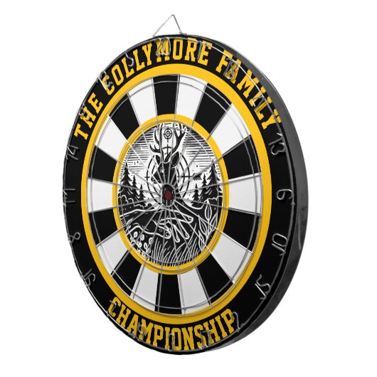 Rustikales Dekor der Hirschwaldwand Dartscheibe (Vorderseite rechts)