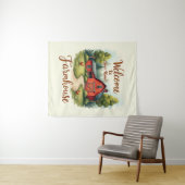 Rustikales Dekor des Red Barn Farmhouse Wandteppich (Beispiel (Horizontal))