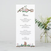 Rustikales Delgance Woodland Wedding Menu Menükarte (Stehend Vorderseite)