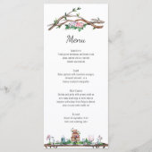 Rustikales Delgance Woodland Wedding Menu Menükarte (Vorderseite)