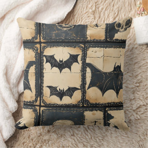 Rustikales Denim Halloween Patchwork-Muster Kissen