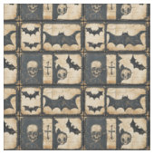 Rustikales Denim Halloween Patchwork-Muster Stoff (Muster)
