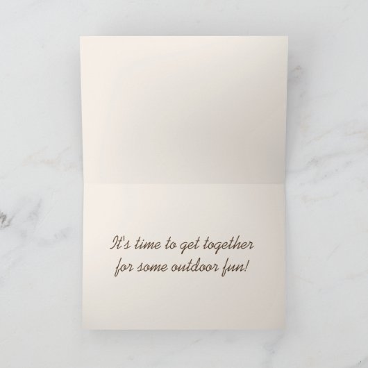 Rustikales Denken Sie an Wasserfarben Pinecones Cu Karte (Innenseite)