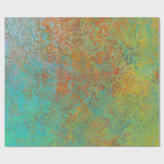 rustikales Design aus rostfreiem Kupfer Geschenkpapier (Flach)