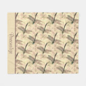 Rustikales Design der Drachenfliege Fleecedecke (Vorderseite (Horizontal))