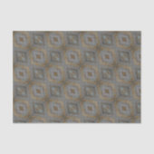 Rustikales Diamantmuster, bewogen von Holzkörnern Seidenpapier (Vorderseite)