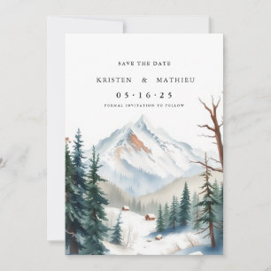 Rustikales Digitalgebirge Save The Date