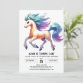 Rustikales Digitalpferd Einladung (Stehend Vorderseite)