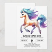 Rustikales Digitalpferd Einladung (Vorne/Hinten)