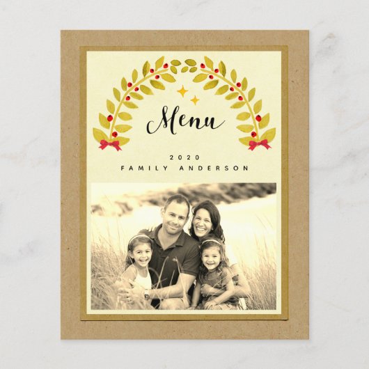 rustikales Dinner-Party Flyer (Vorne)