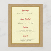 rustikales Dinner Party Template Menü (Hinten)