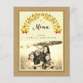 rustikales Dinner Party Template Menü (Vorne)