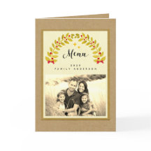 rustikales Dinner Party Template Menü