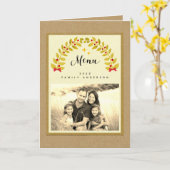 rustikales Dinner Party Template Menü Karte (Gelbe Blume)