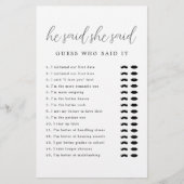 Rustikales Drehbuch sagte er sagte, sie sagte Brau (Vorderseite)