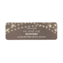 Rustikales Drehbuch Zukunft Frau Wedding Rücksende