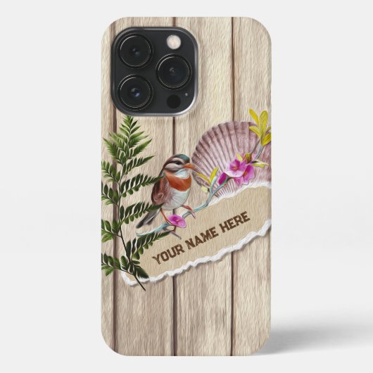 Rustikales Drehpapier Holzölfarbe Persönliche Beze iPhone Hülle (Rückseite)