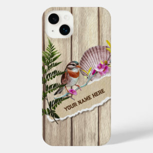 Rustikales Drehpapier Holzölfarbe Persönliche Beze iPhone 14 Plus Hülle