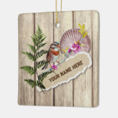 Rustikales Drehpapier Holzölfarbe Persönliche Beze Keramikornament (Links)