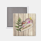 Rustikales Drehpapier Holzölfarbe Persönliche Beze Magnet (Vorderseite/Rückseite)