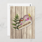 Rustikales Drehpapier Holzölfarbe Persönliche Beze Postkarte (Vorne/Hinten)