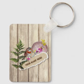 Rustikales Drehpapier Holzölfarbe Persönliche Beze Schlüsselanhänger (Rückseite)