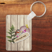 Rustikales Drehpapier Holzölfarbe Persönliche Beze Schlüsselanhänger (Rückseite)