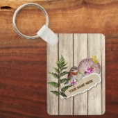 Rustikales Drehpapier Holzölfarbe Persönliche Beze Schlüsselanhänger (Vorderseite)