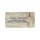 Rustikales Driftwood Rustic Beach Nautic Adressaufkleber (Vorne)