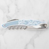 Rustikales, dunkelblaues Korkschnecke Wein Flasche Kellnermesser (Rückseite)