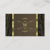 Rustikales dunkelbraunes Baumhackenbarsch-Goldbarr Visitenkarte (Vorderseite)