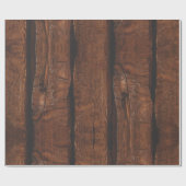 Rustikales dunkelbraunes Holz Geschenkpapier (Flach)