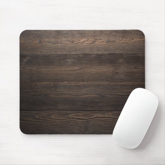 Rustikales dunkelbraunes HOLZ sieht Textur an Mousepad (Mit Mouse)
