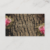 Rustikales dunkelbraunes Holzkörnchen Rosenmonogra Visitenkarte (Vorderseite)