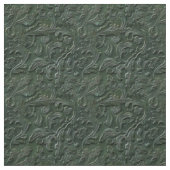 Rustikales dunkelgrünes getriebenes Leder floral Stoff (Muster)