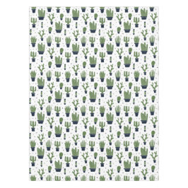 Rustikales dunkelgrünes Kaktus-Wüstenmuster Tischdecke