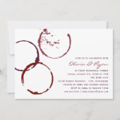 Rustikales Dunkelroter Wein Probe Abendessen Einladung (Vorderseite)